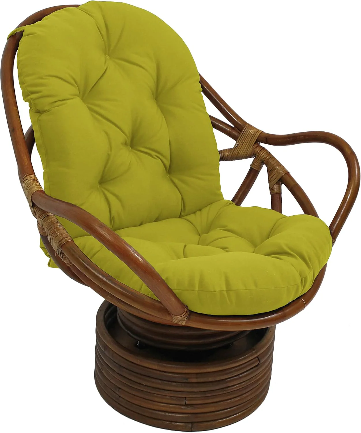 Blazing Needles Solid Outdoor Spun Polyester Swivel Rocker Cushion, 48