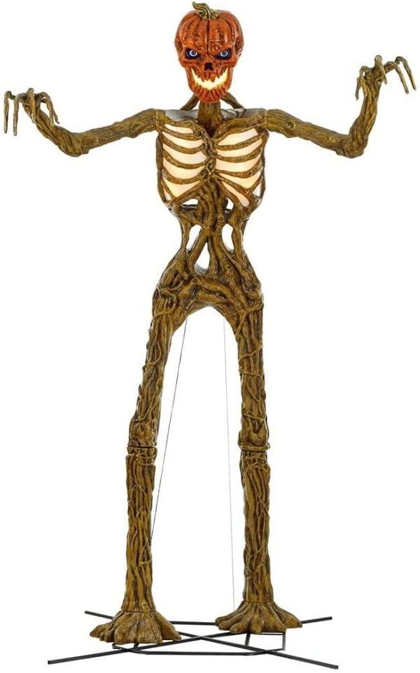 Home Accents Terrifying 12-Foot Giant Inferno Pumpkin Skeleton