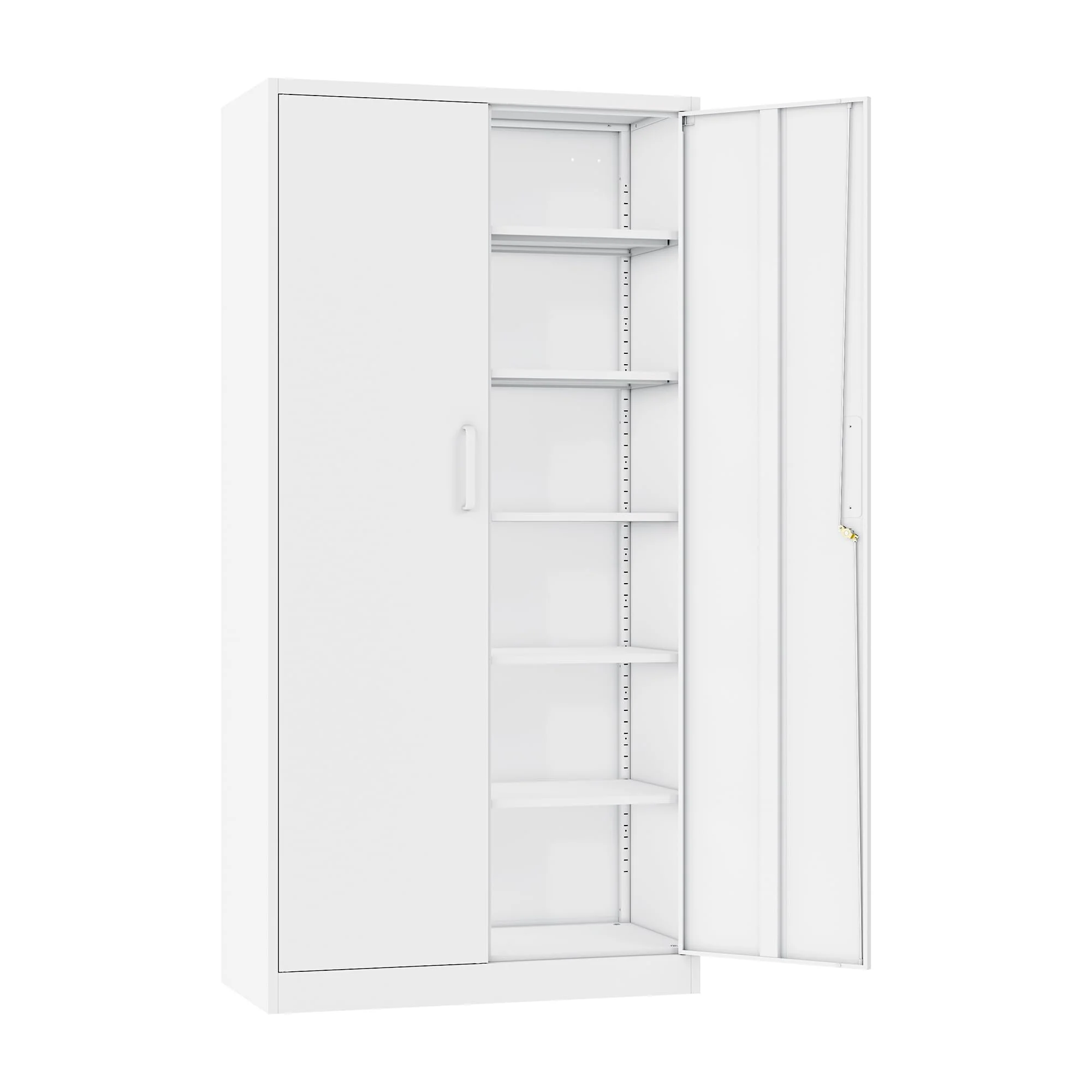 SISESOL Metal Garage Storage Cabinet with Doors and Shelves, 71