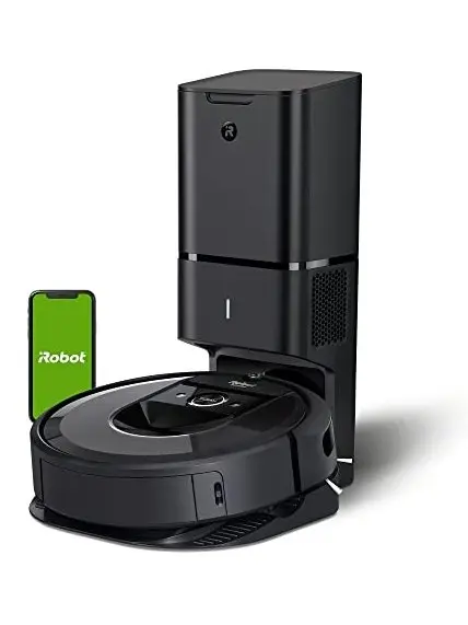 iRobot Roomba i7+ (7550) Robot Vacuum with Automatic Dirt Disposal - Empties Itself for up to 60 Days, Wi-Fi Connected, Smart Mapping, Works with Alexa, Ideal for Pet Hair, Carpets, Hard Floors