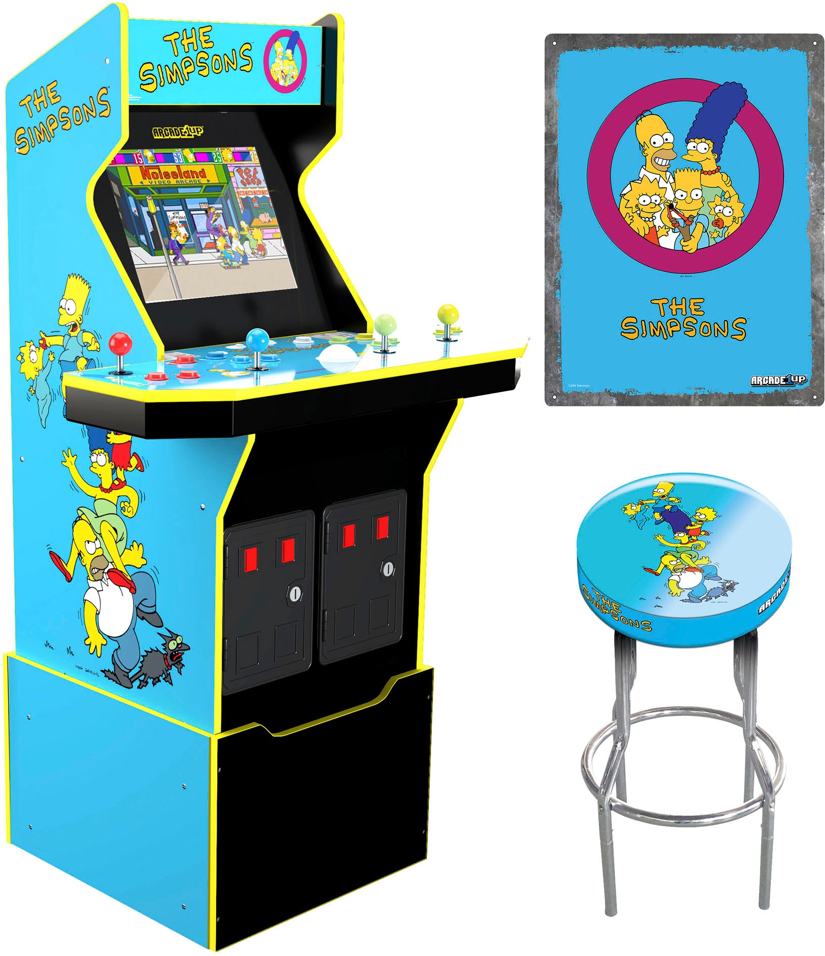 Arcade1Up – The Simpsons 30th Edition Arcade with Stool and Tin – Multi
