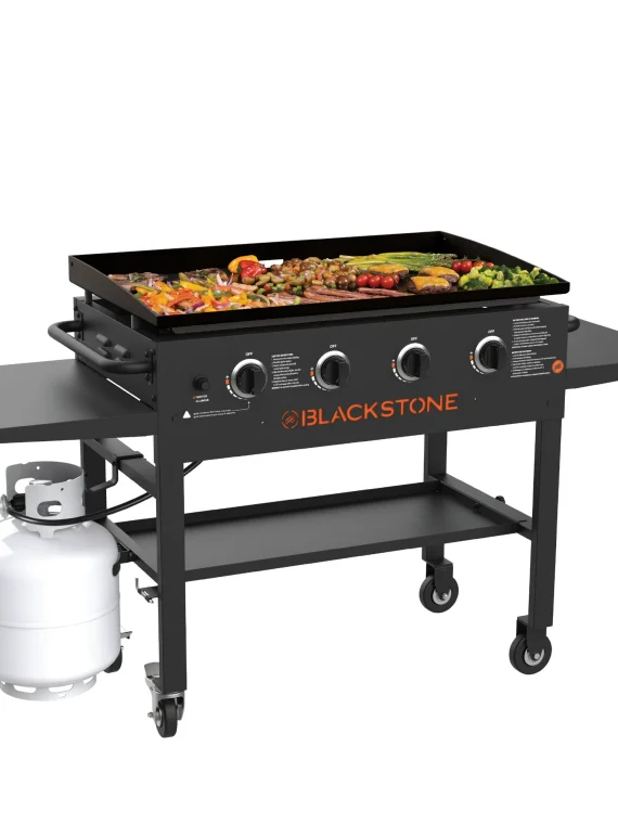 Blackstone 4-Burner 36′′ Griddle Cooking Station with Side Shelves