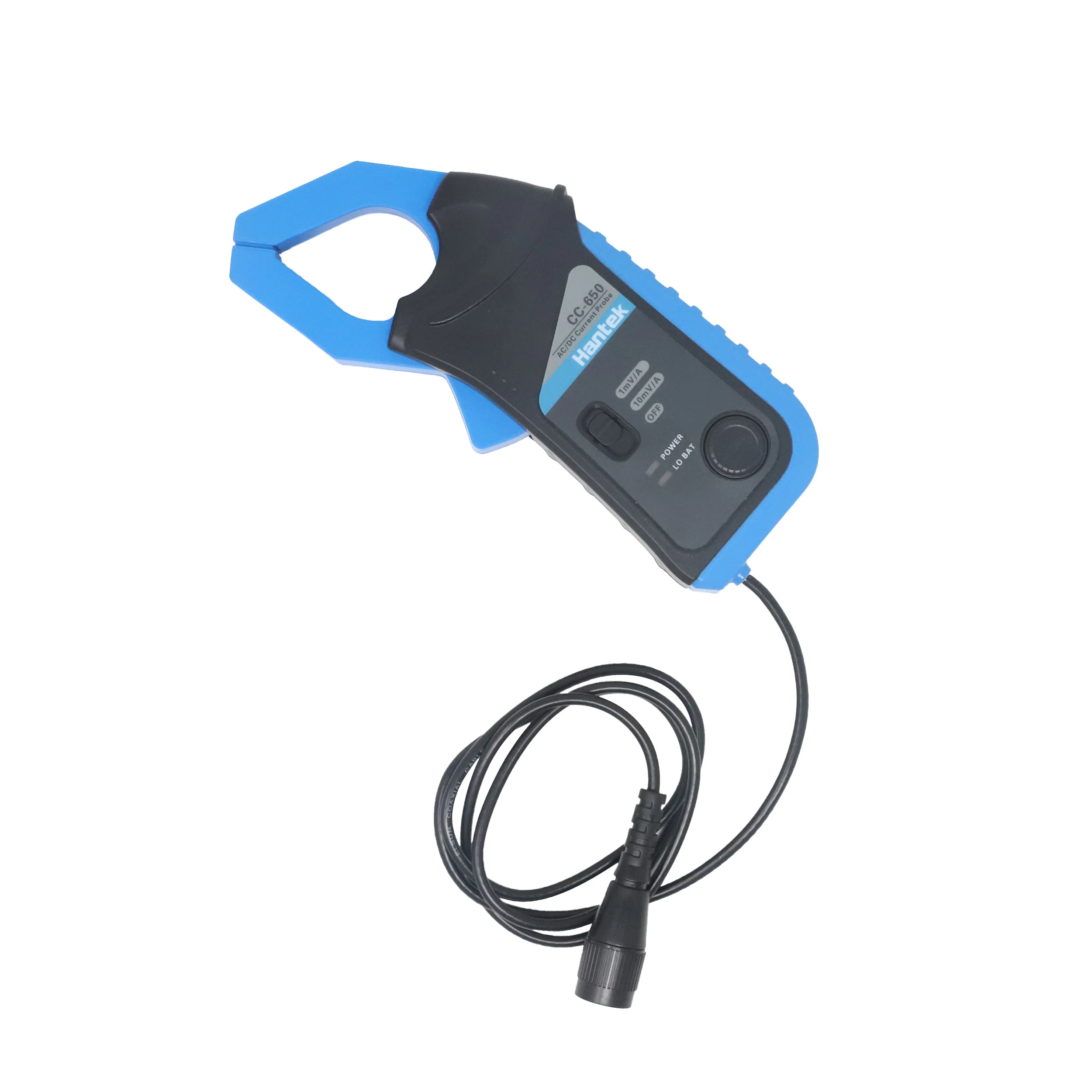 AC/DC Current Clamp, 400Hz Bandwidth, 1mV/10mA, 650A