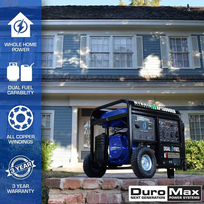 DuroMax XP13000EH 10500W/13000W Electric Start Dual Fuel Generator New