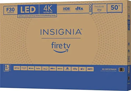 INSIGNIA 50-inch Class F30 Series LED 4K UHD Smart Fire TV with Alexa Voice Remote  sgtnighsdesigns