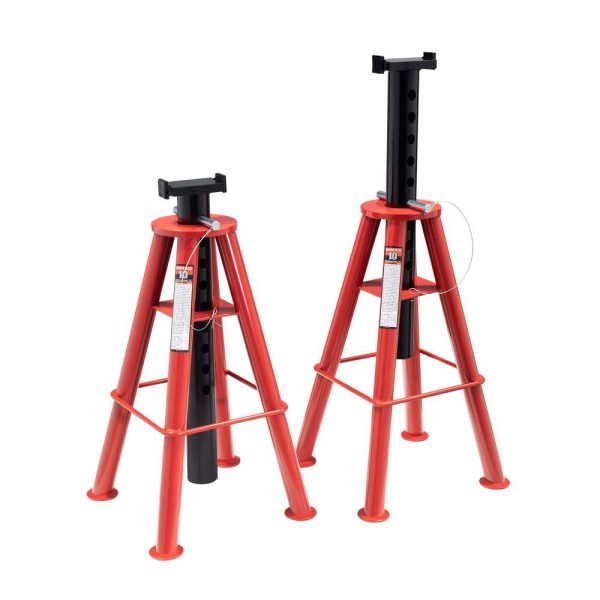 1410 10-Ton High Height Pin Type Jack Stands (Pair)