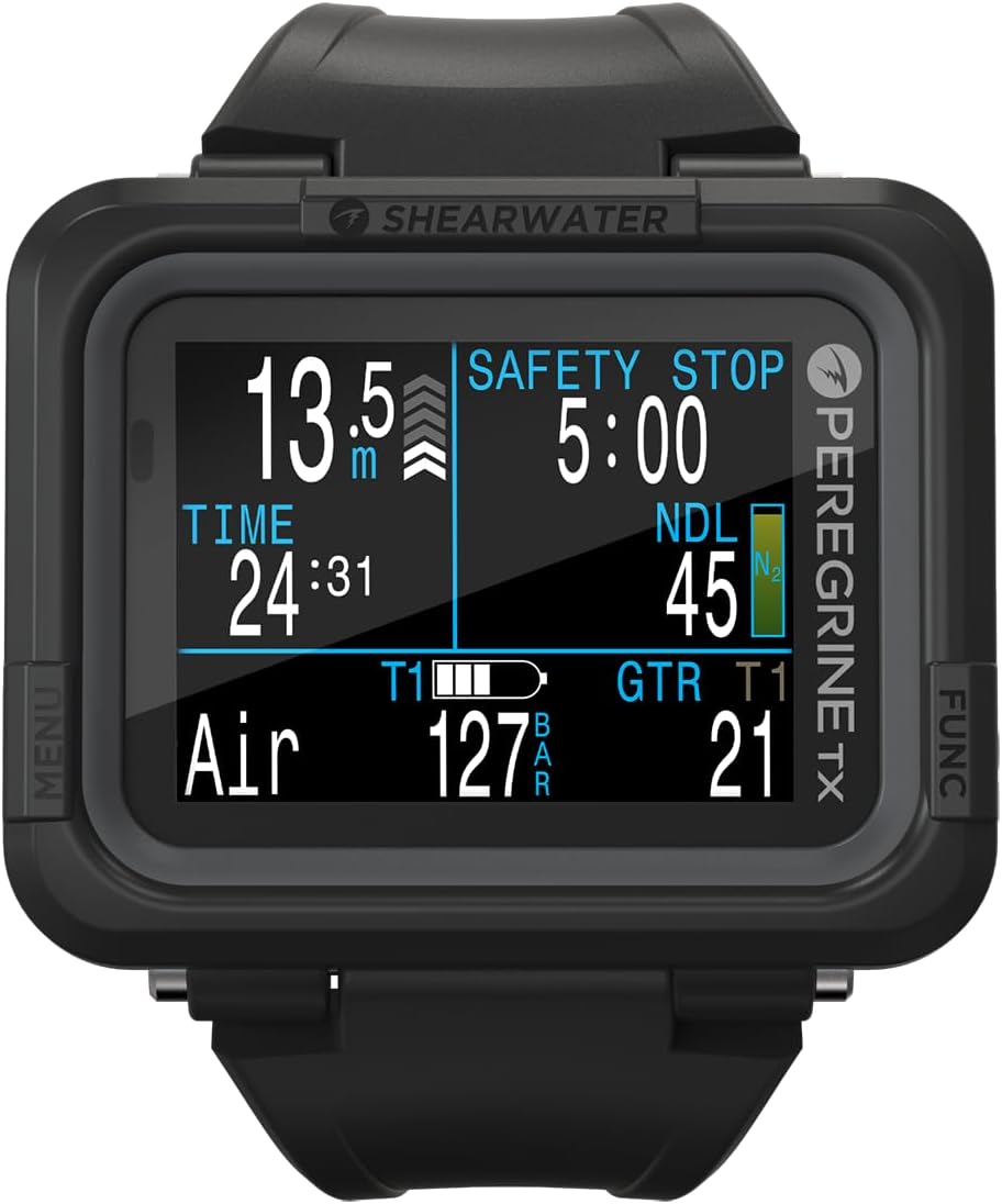 Shearwater Peregrine TX Dive Computer with Full Color LCD & Wireless Charging