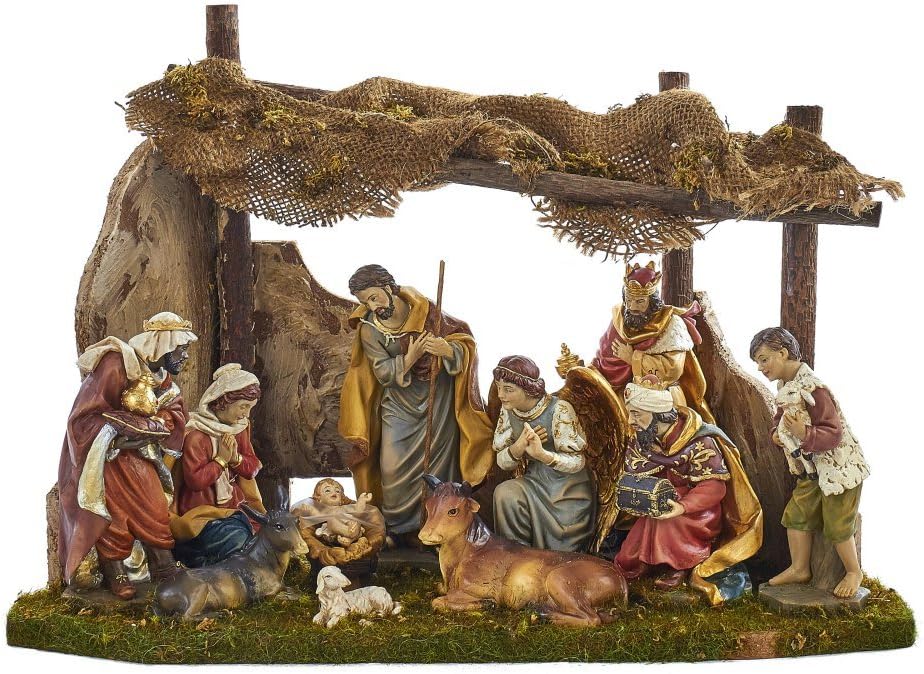 Kurt Adler Nativity Set with 11 Figures and Stable