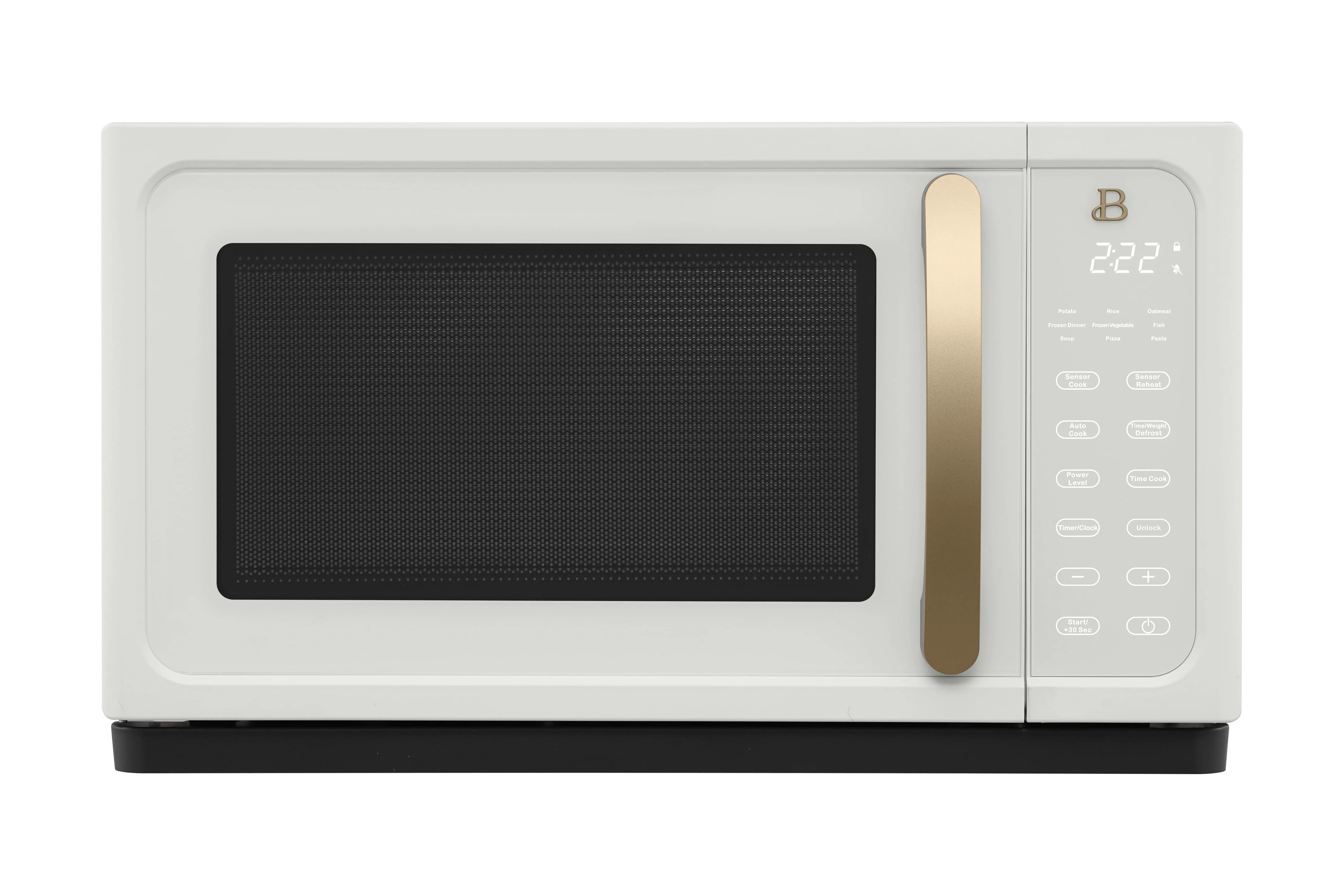 Beautiful 1.1 Cu ft 1000 Watt, Sensor Microwave Oven, White Icing by Drew Barrymore