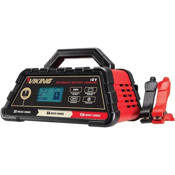 Viking 2/8/15 Amp Automatic Microprocessor Controlled Battery Charger
