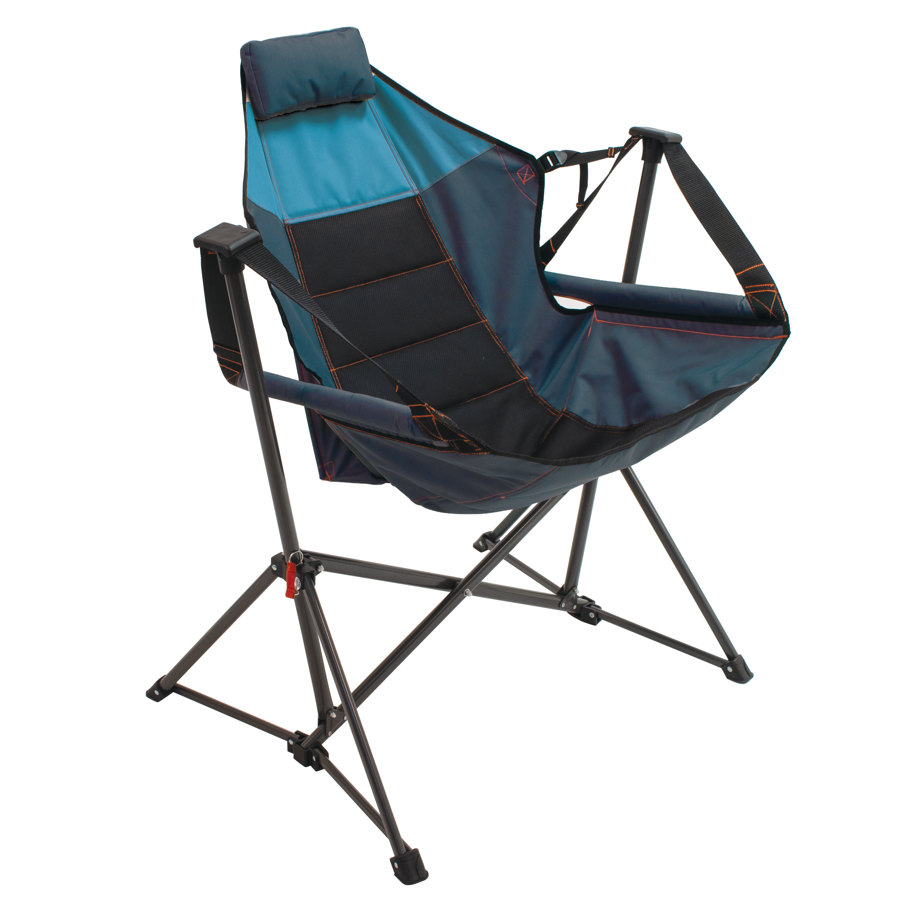 rio swing hammock chair hammock lounger features a cradling suspended design steel frame shy blue navy