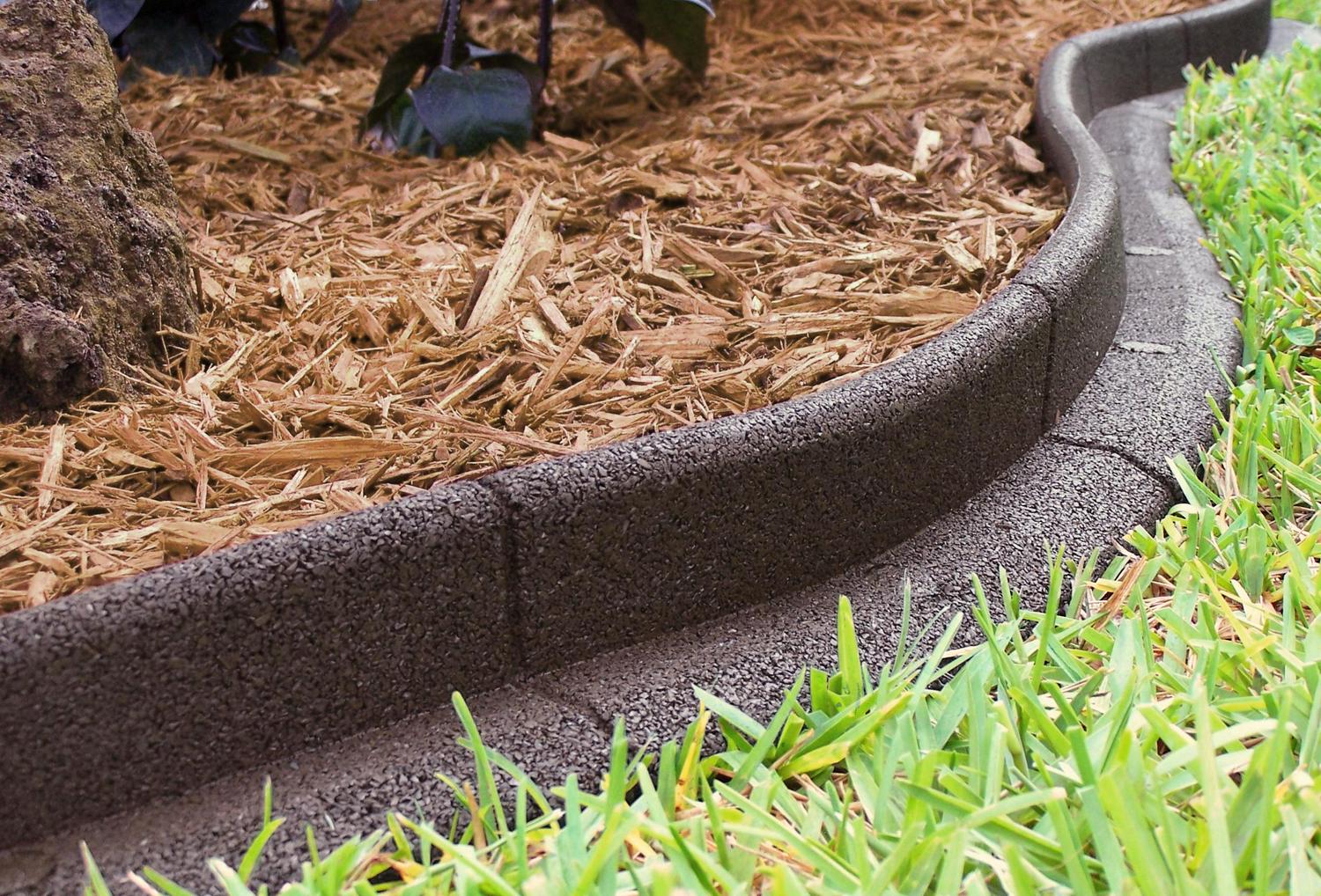 Eco Border 3 x 48 Brown Rubber No Dig Landscape Garden Border Edging (Pack 6)