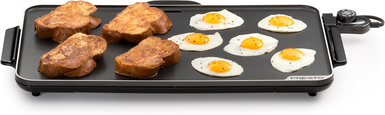 Presto 07072 Slimline Griddle, Black, 22