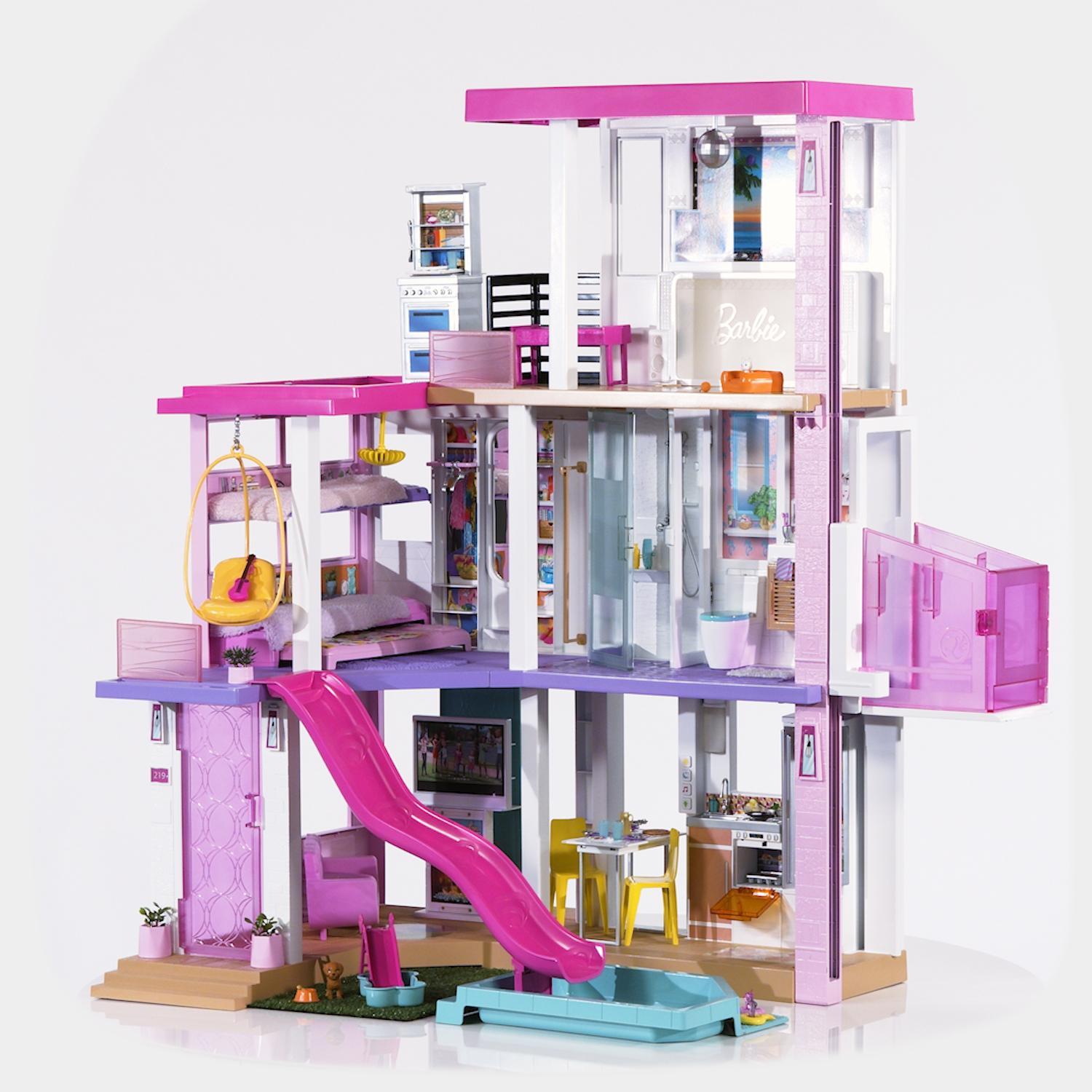Barbie DreamHouse, Doll House Playset with 75+ Toy Furniture & Accessories, 10 Play Areas, Lights & Sounds, Wheelchair-Accessible Elevator
