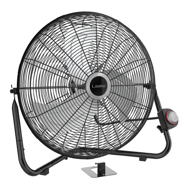 20  High Velocity Floor Fan with QuickMount in Black