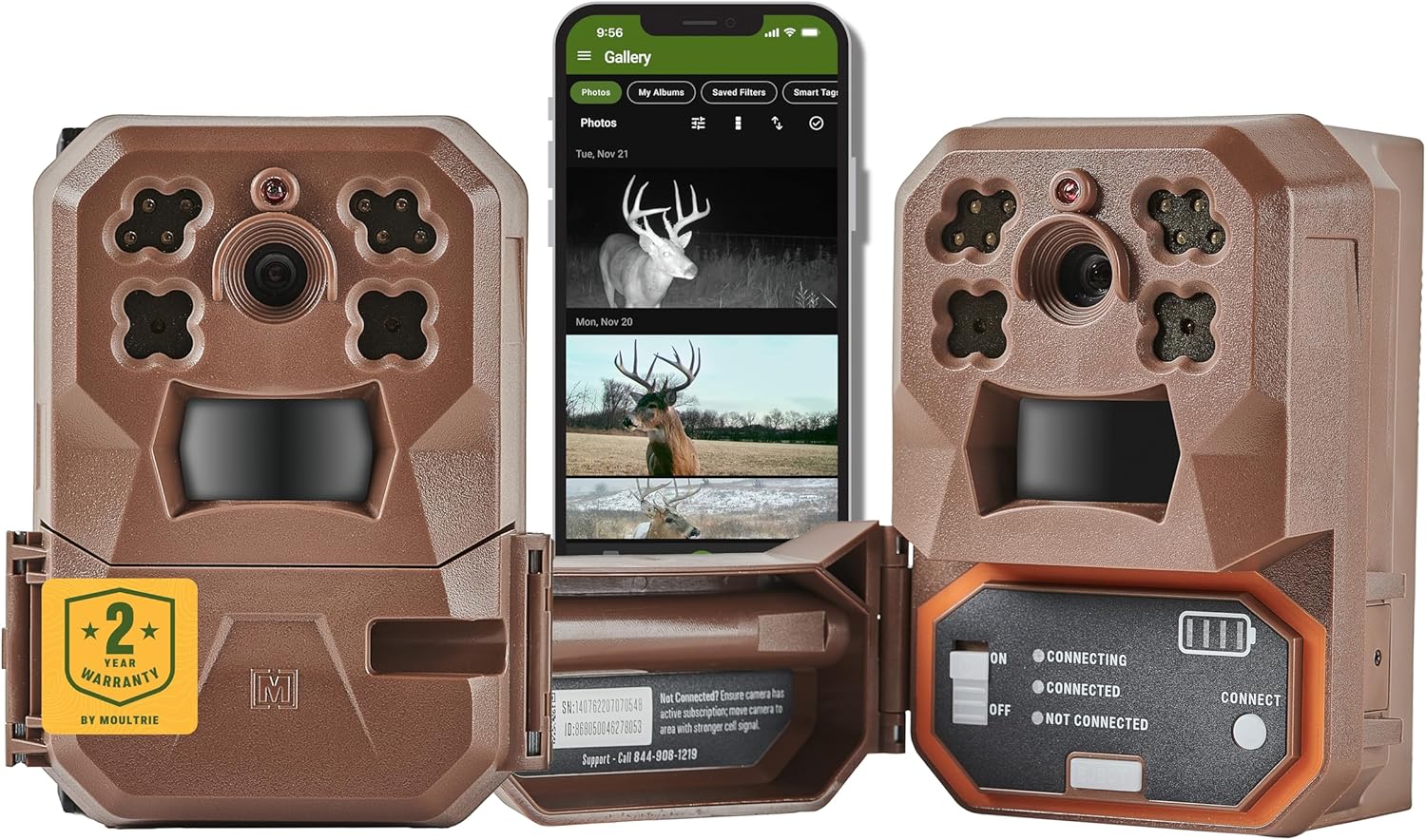 Moultrie Edge Cellular Trail Camera - Edge and Edge 2 - Nationwide 4G LTE - HD Video-Audio - Built in Memory - Cloud Storage