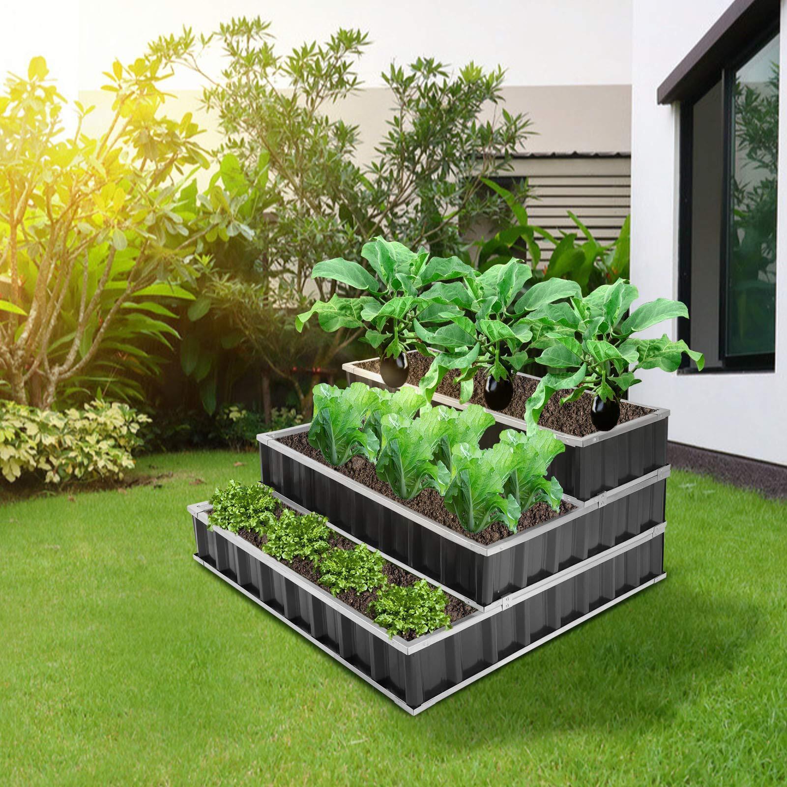 3-Tier Metal Raised Garden Bed 4x4x2ft – Durable & High-Quality for Everyday Use
