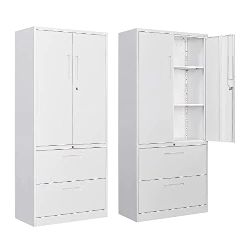 SISESOL Metal Storage Cabinet with Drawers, 71