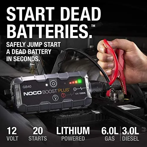 NOCO Boost Plus GB40 1000 Amp 12-Volt UltraSafe Lithium Jump Starter Box, Car Battery Booster Pack, Portable Power Bank Charger  sgtnighsdesigns