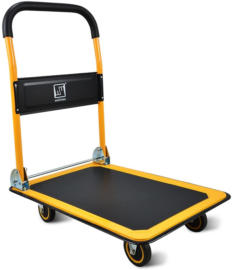 Push Cart Dolly by Wellmax, Moving Platform Hand Truck