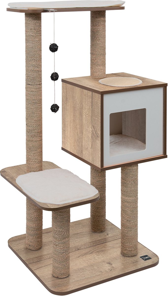 Vesper High Base 47.8-in Modern Cat Tree & Condo