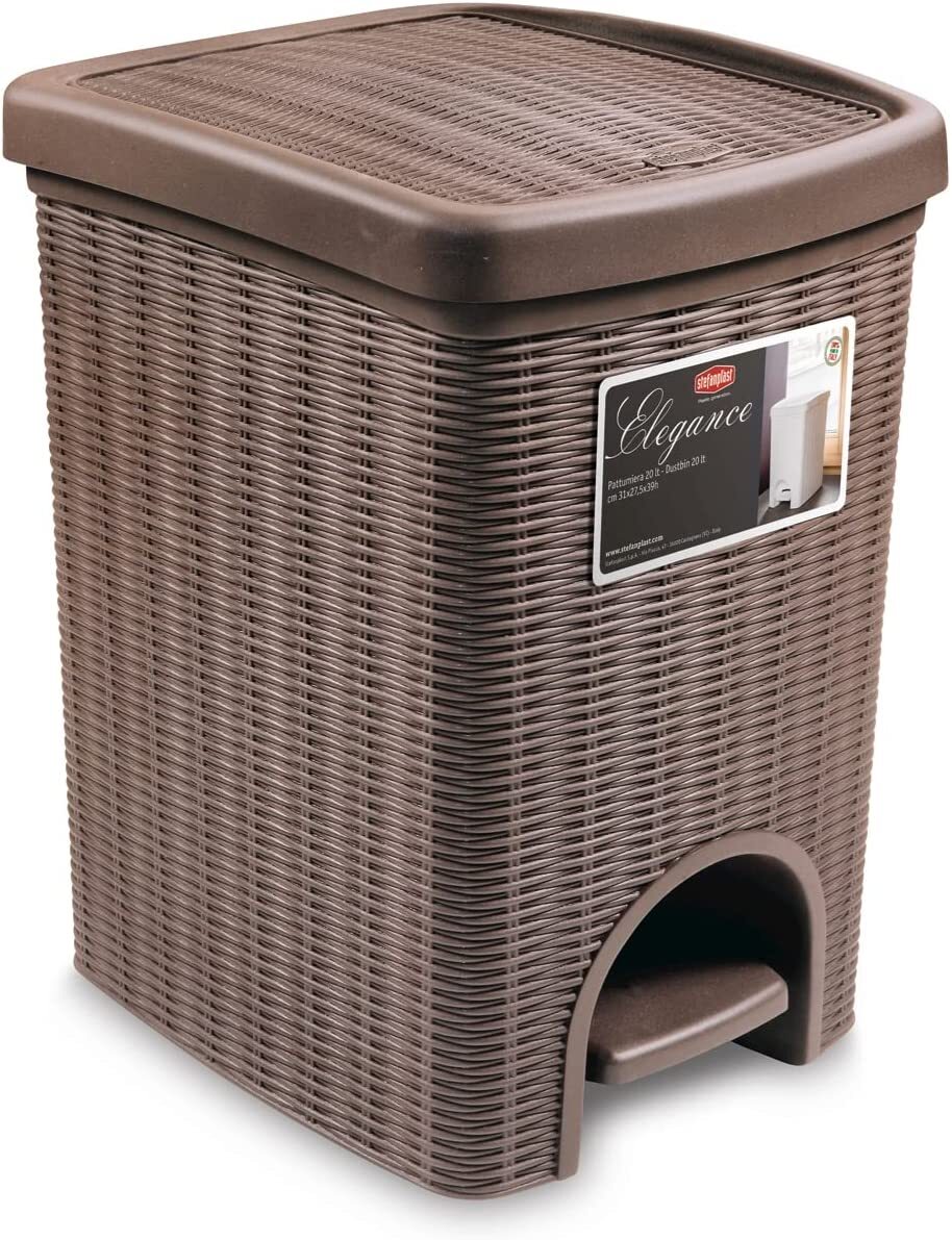 Elegance Dove Grey Dustbin, 31×27.5×39 cm – Stylish Waste Bin for Home & Office