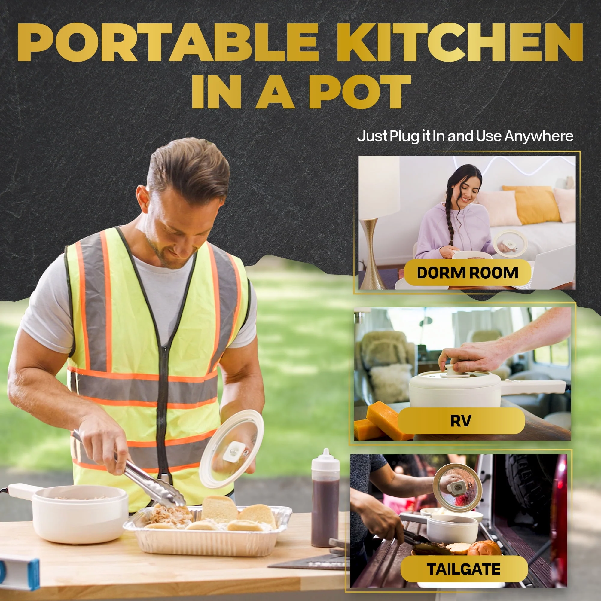 Ceramax Electric Hot Pot 1.5L Nonstick Ceramic Skillet Pan 800W Mini Cooker with Lid Steamer for Frying Eggs Ramen, Cream White