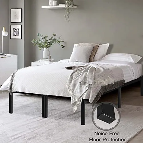 HAAGEEP 18 Inch Queen Bed Frame No Box Spring Needed High Platform Bedframes