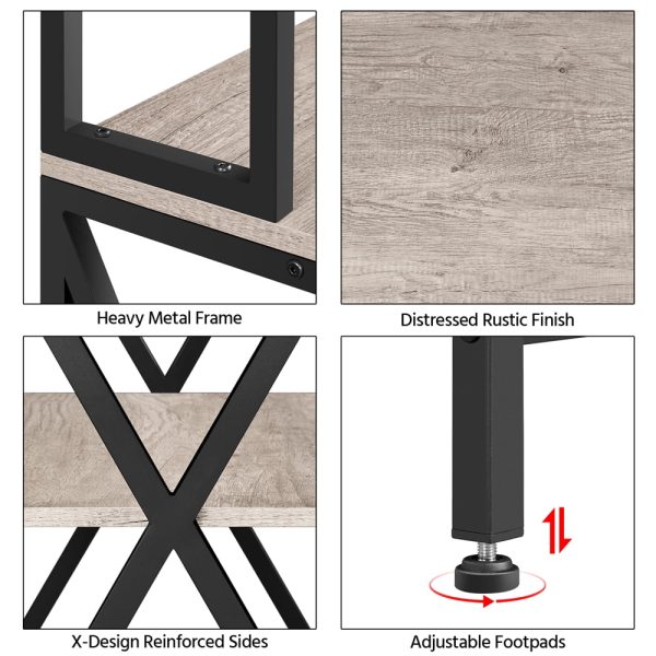 16 W x 35.5 D x 64.5 H 5-Shelf Freestanding Shelves, Gray
