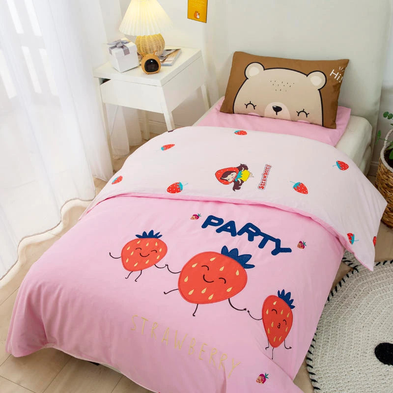 Strawberry Cotton Applique Embroidery Kit