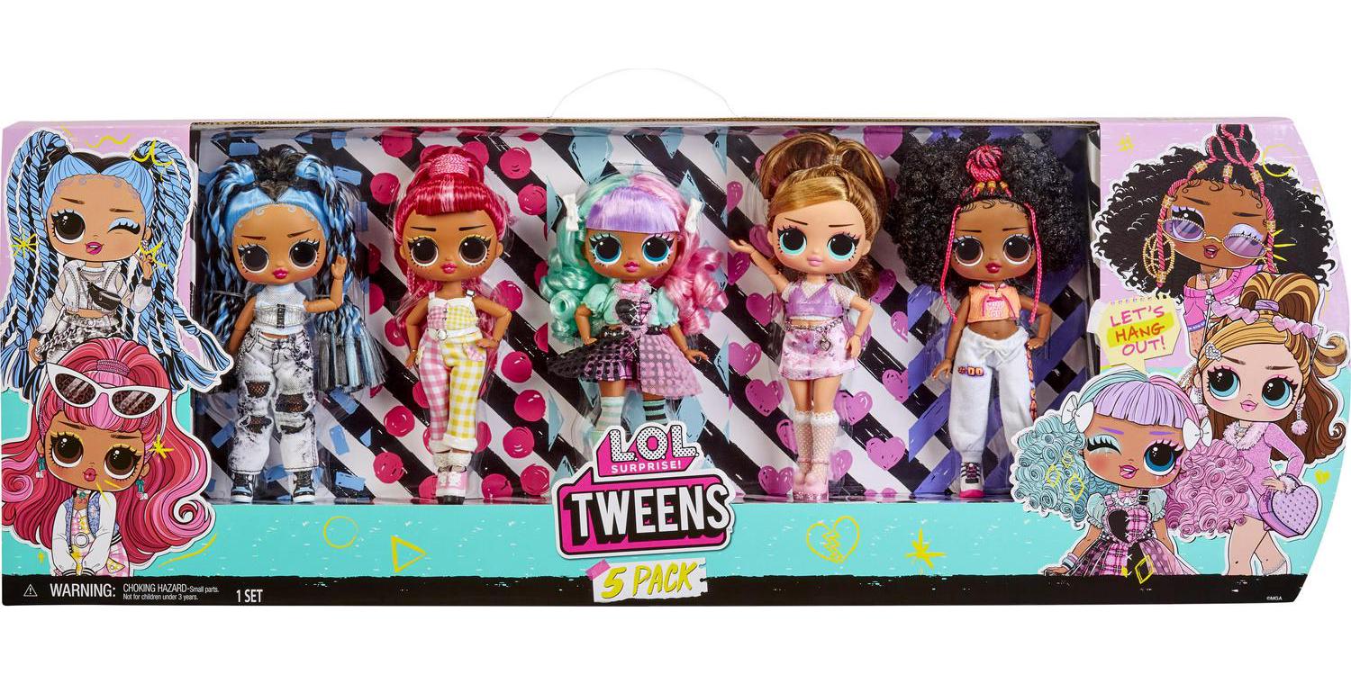 LOL Surprise Tweens Series 1&2 5 Pack Exclusive with 70+ Surprises Including 5 Tween Dolls