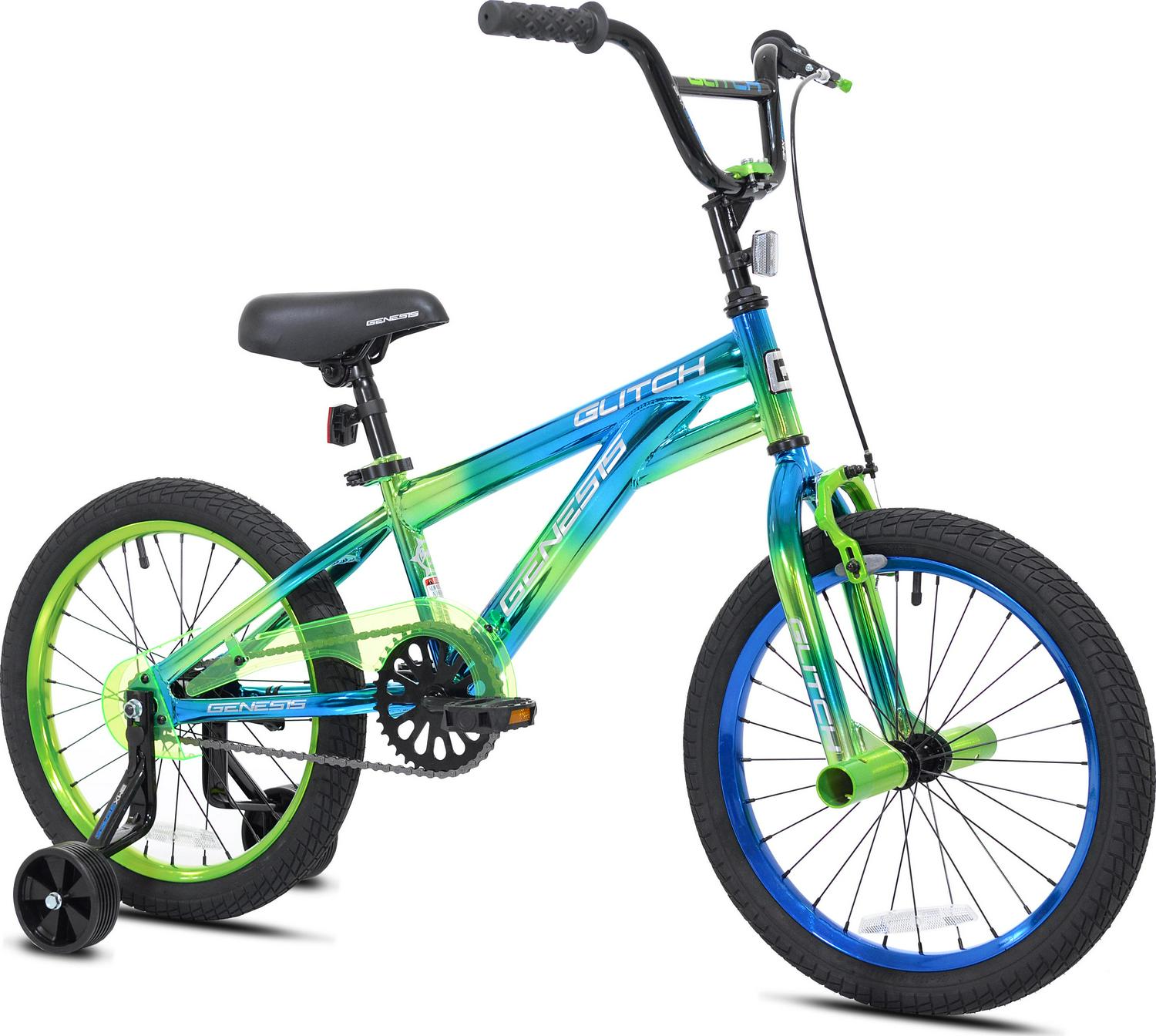 Genesis 18 Glitch Boy’s BMX Bike, Blue/Green  sgtnighsdesigns