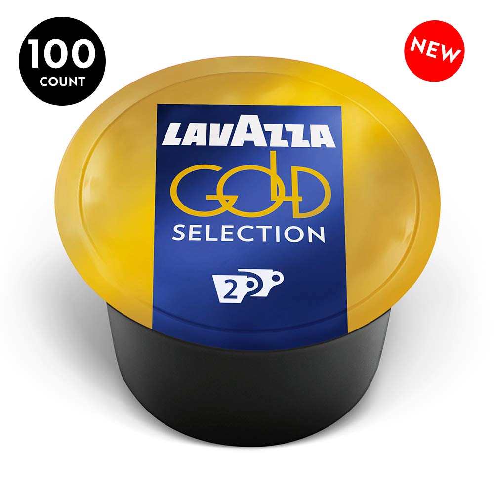 Lavazza Blue Espresso Gold Selection Coffee Capsules, Medium Roast, 100 Count, Italian Blend, Compatible with Lavazza Blue Machines