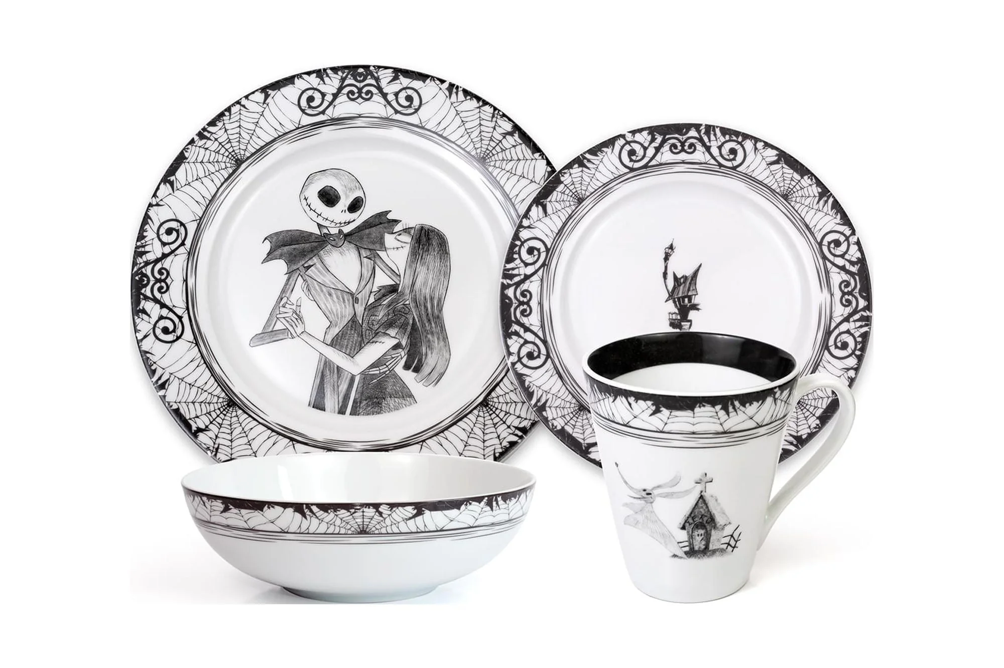 The Nightmare Before Christmas 16-Piece Ceramic Dinnerware Set