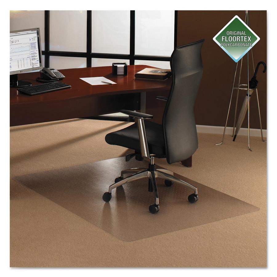 Floortex Cleartex Ultimate Polycarbonate Chair Mat For Low/Medium Pile Carpet, 35 x 47