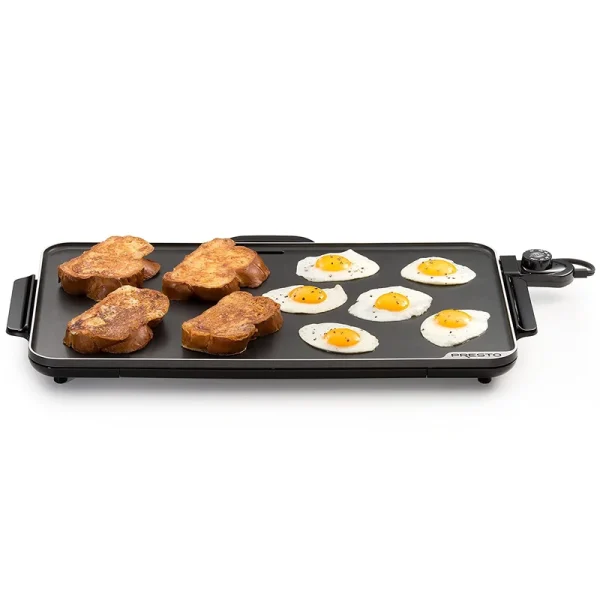 07072 286 sq. in. Black Electric Griddle with Temperature Sensor