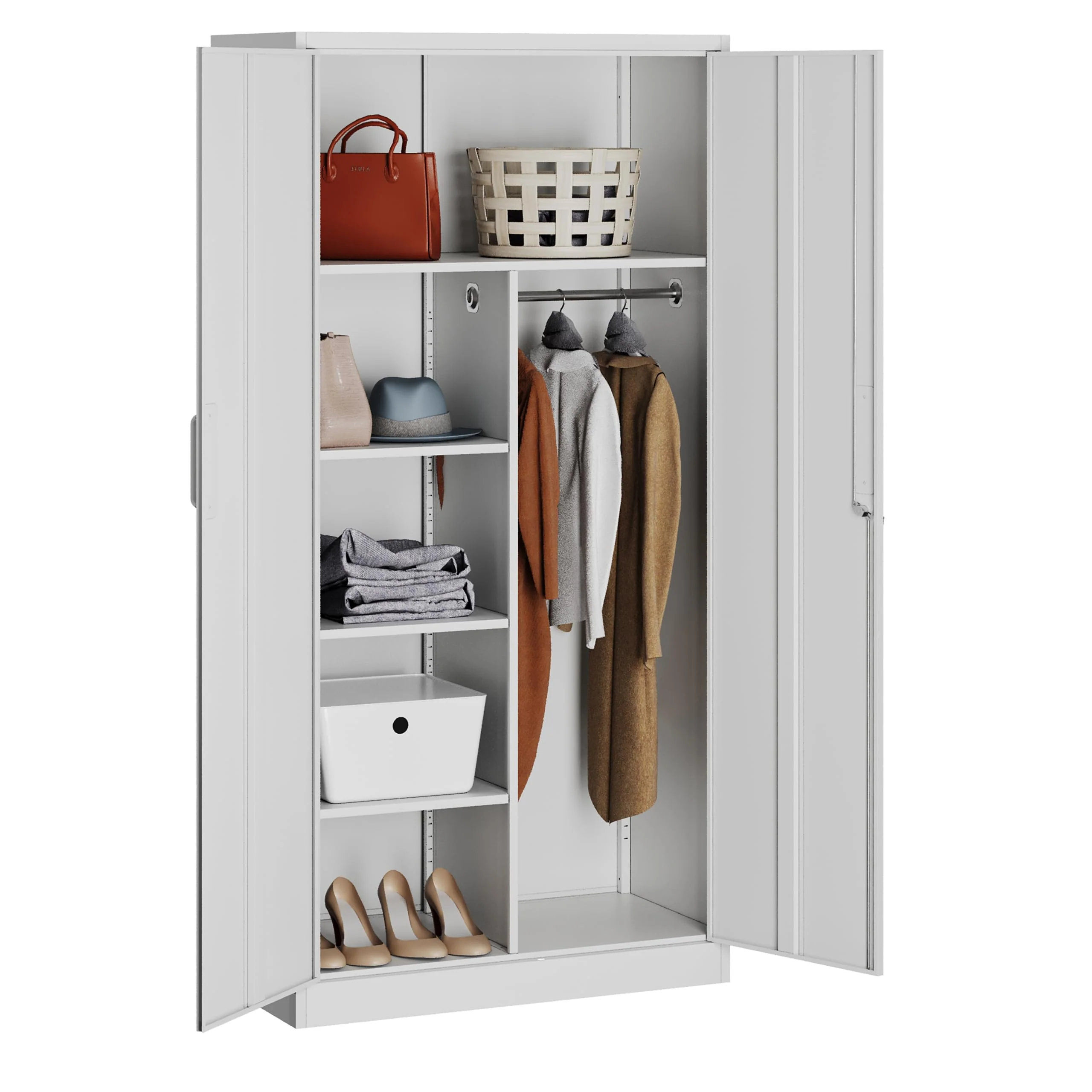 SISESOL Metal Storage Cabinets Locker with Locker Shelf, 72