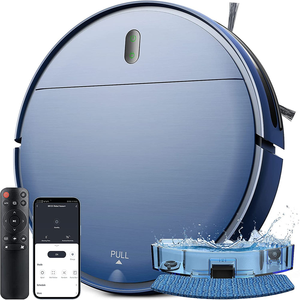 ONSON Robot Vacuum & Mop Combo, 1400Pa Suction, Alexa Compatible, Smart Sensors, 100 Min Runtime