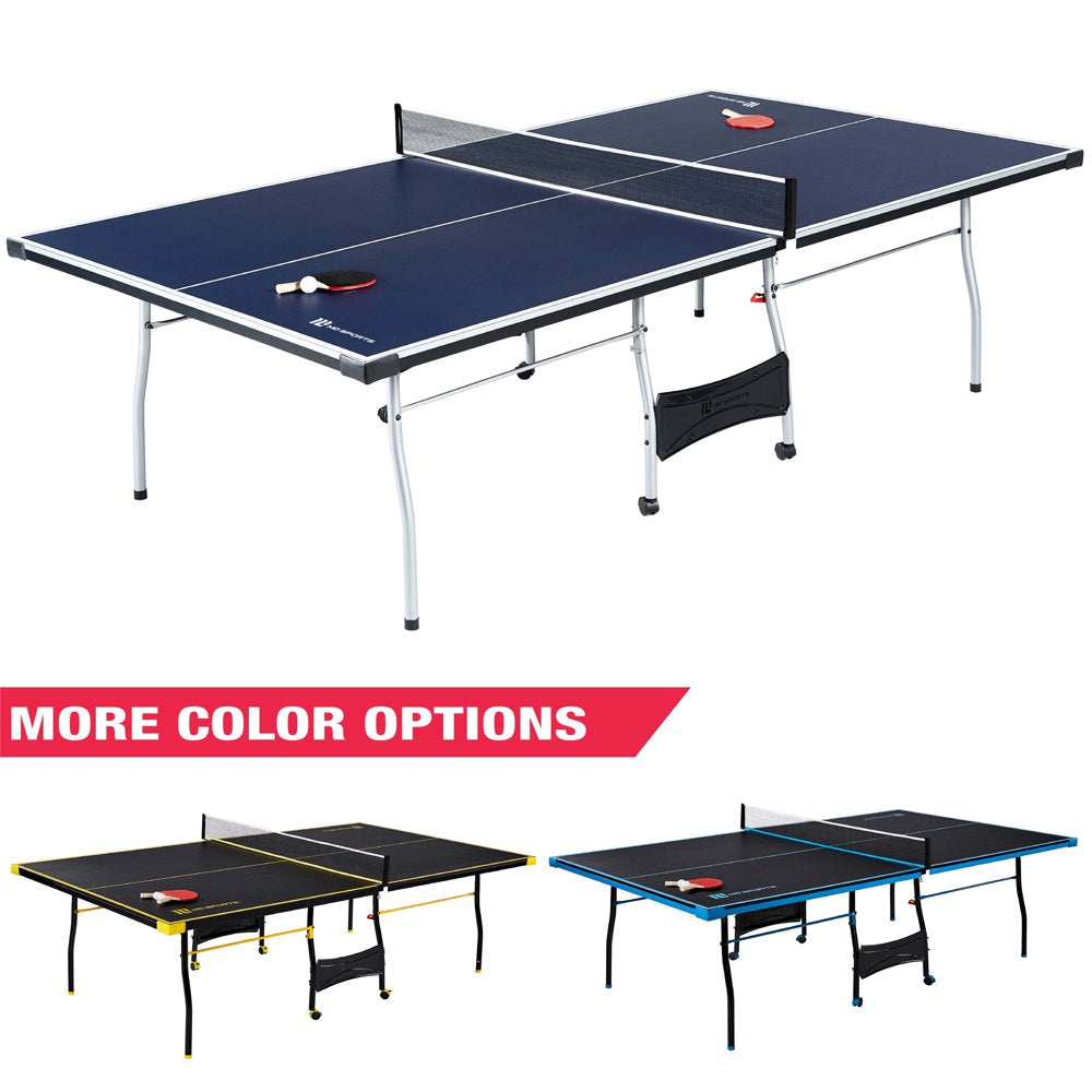 MD Sports Official Size 15mm Indoor Table Tennis Set with Accessories, Foldable Design, Steel Legs, Waterproof Finish