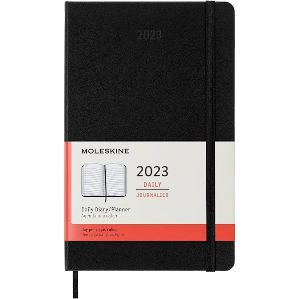 Moleskine 2023 Large Daily Hard Cover Planner (Black)