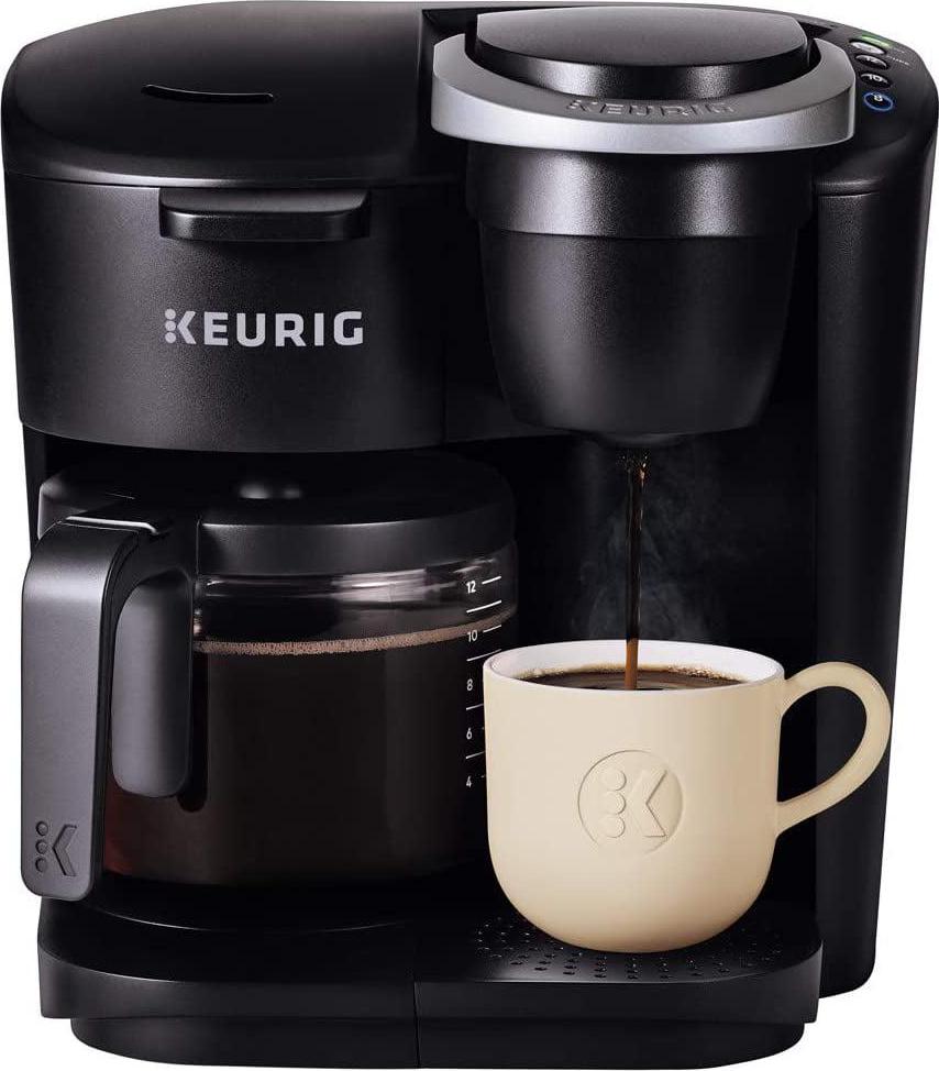 Keurig K-Duo Essentials Coffee Maker, with Single Serve K-Cup Pod and 12 Cup Carafe Brewer, Black