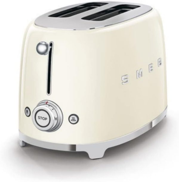 2 Slice Retro Toaster (Cream)