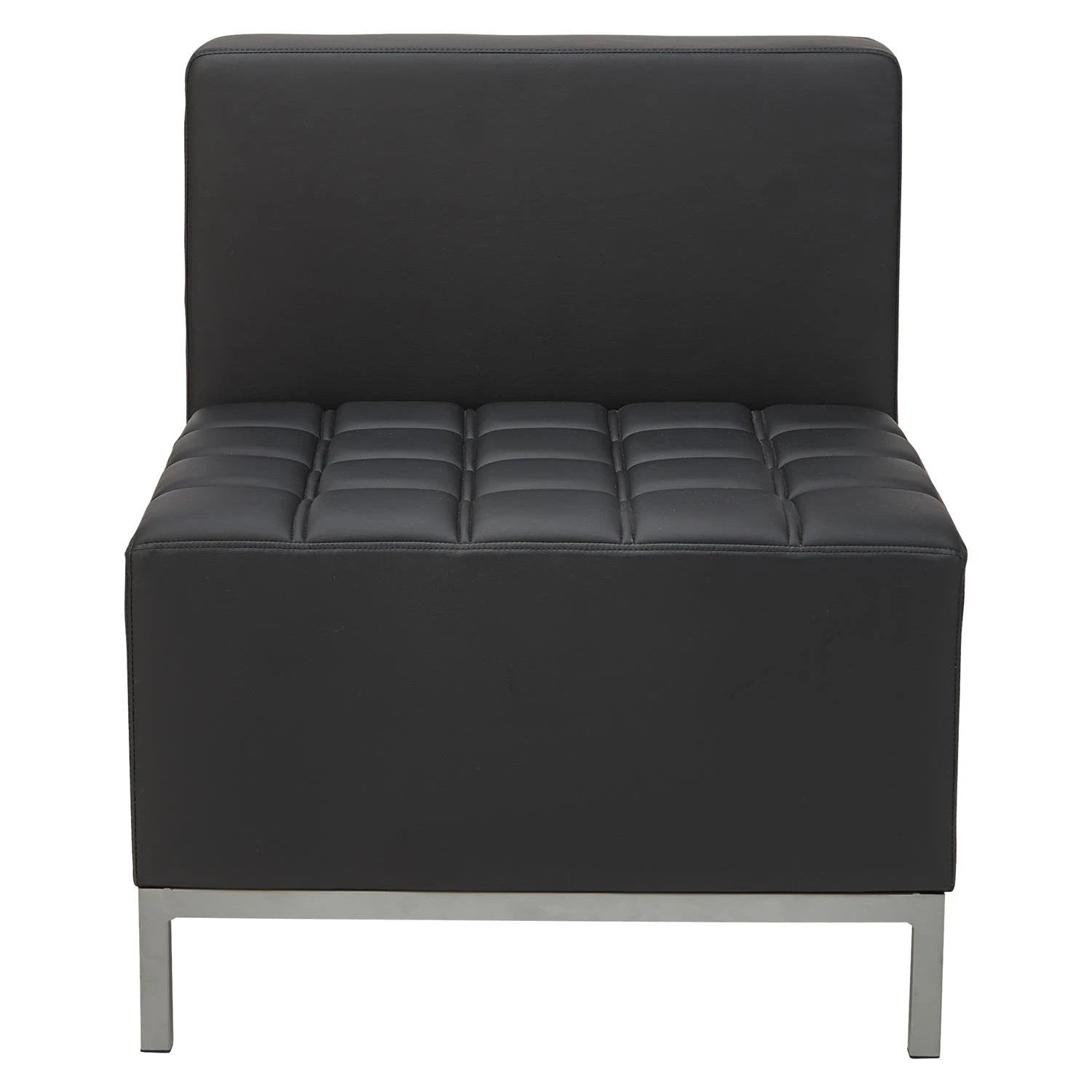 Alera QUB Series Armless L-Sectional, Black