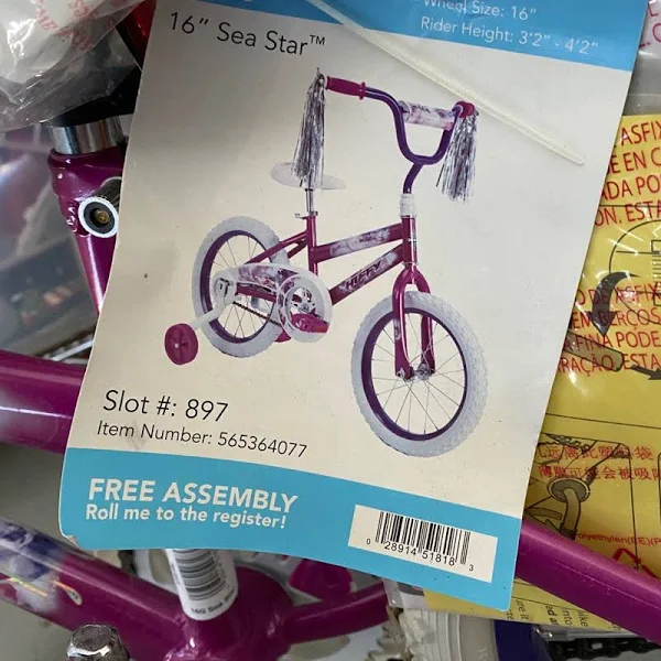 Huffy 16 in. Sea Star Girl's Bike, Metallic Purple