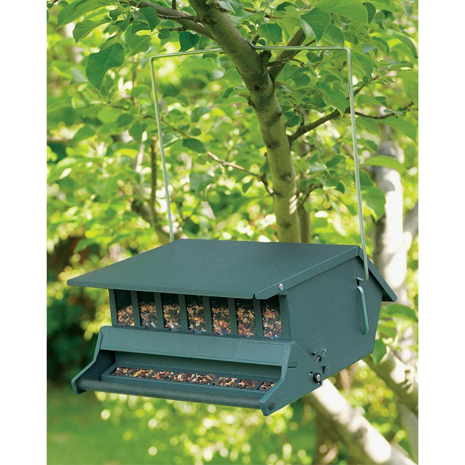 Audubon (#7511I) Bird’s Delight Squirrel Resistant Bird Feeder, 5 Gallon ?Green
