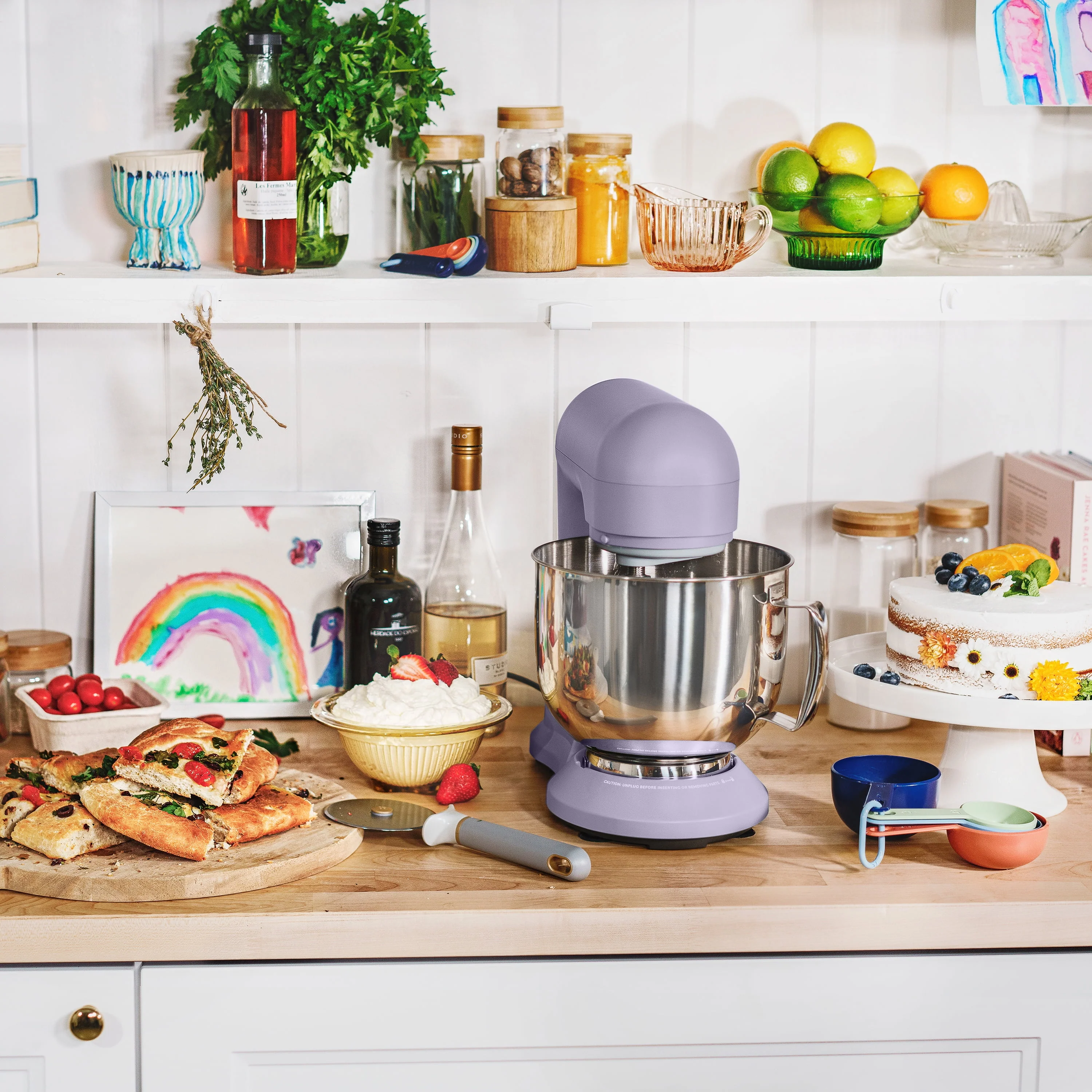 Beautiful 5.3 Qt Stand Mixer, Lightweight & Powerful with Tilt-Head, Lavender by Drew Barrymore