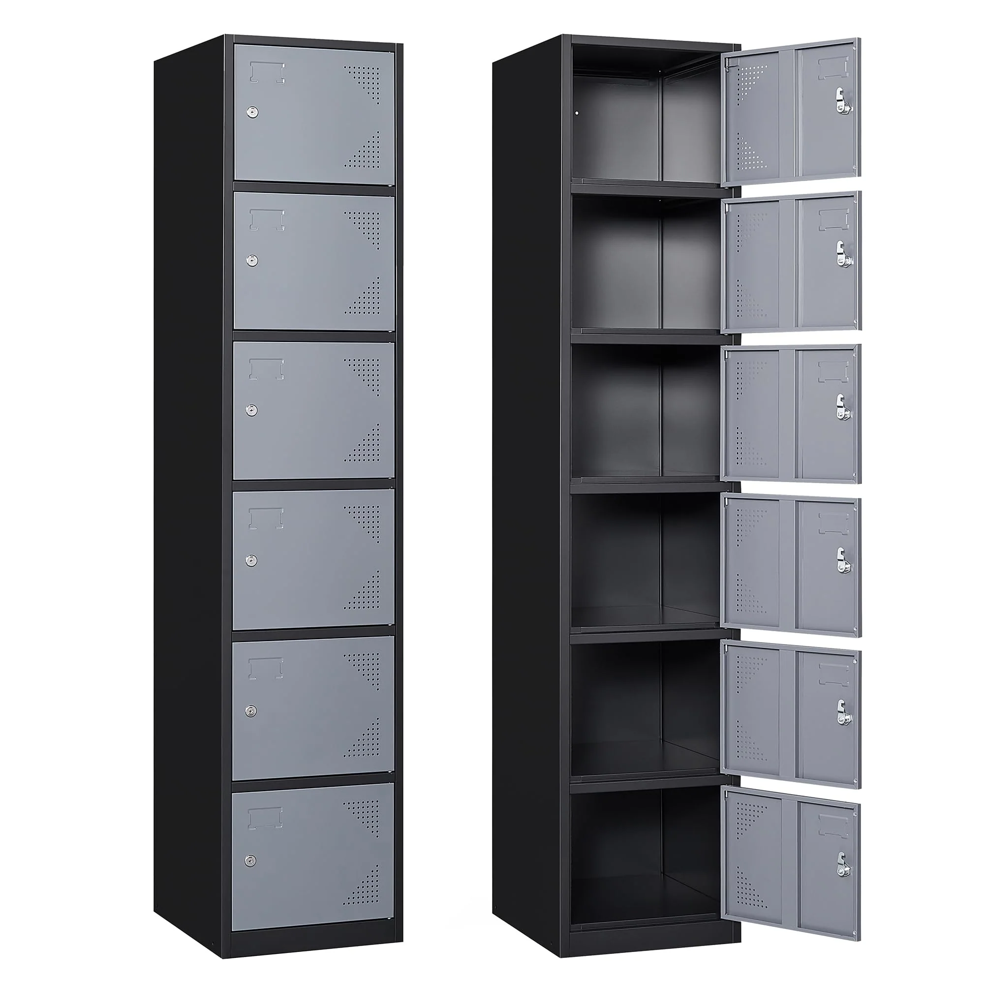 Metal Locker For Employees,Storage Cabinet With Doors And Shelves Garage Storage Cabinet Office Locking Storage Cabinet 71