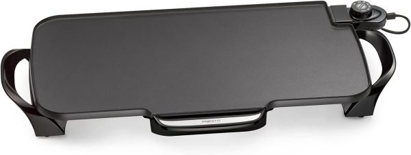 07061 22-inch Electric Griddle With Removable Handles, Black, 22-inch