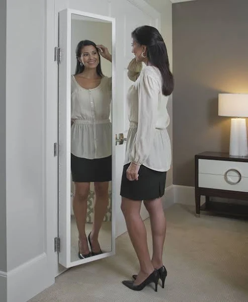 Cabidor Classic Mirror Deluxe Closet Organizer, White