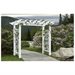 Vita Fairfield Grande Vinyl Arbor, 88′′x32′′x86.5′′, White, Durable BPA-Free Vinyl, Flat-Top Design